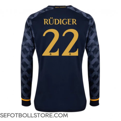 Real Madrid Antonio Rudiger #22 Replika Bortatröja 2023-24 Långärmad